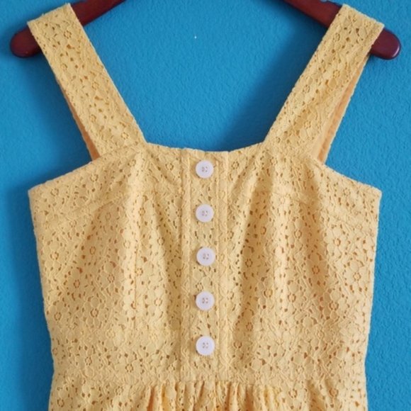 {Marc by Marc Jacobs} Yellow Eyelet Flower Dress - Picture 2 of 8